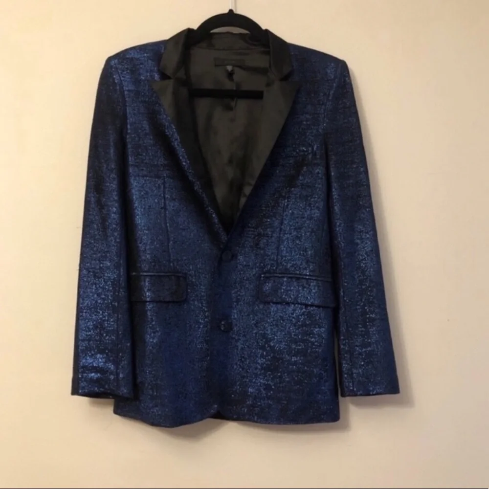 Joe’s Jeans Heidi Blue Tuxedo Jacket - Picture 2 of 12